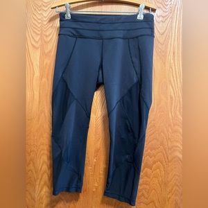 Athleta Black Capri Pants with mesh detail- small